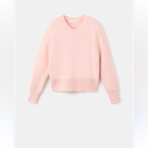 Inwear Cashmere Pink V-Neck Women's Sweater, Size S/Xs